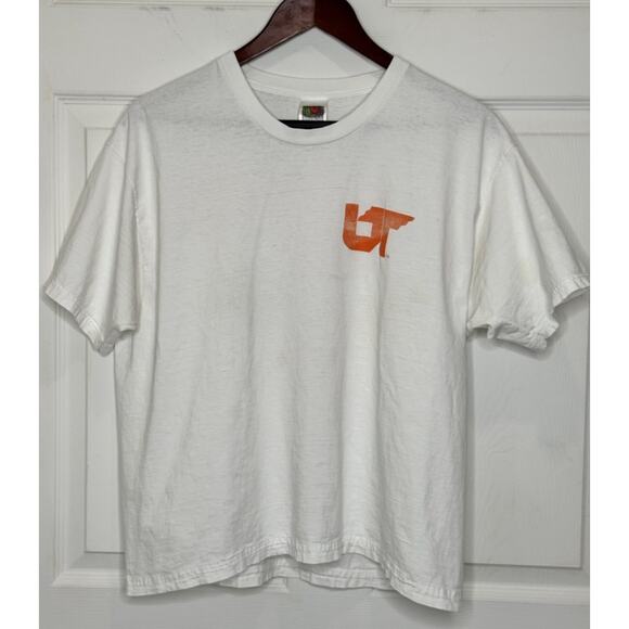 Vintage White UT Volunteers T-Shirt Sz XL Crew Neck University of Tennessee - Picture 1 of 8